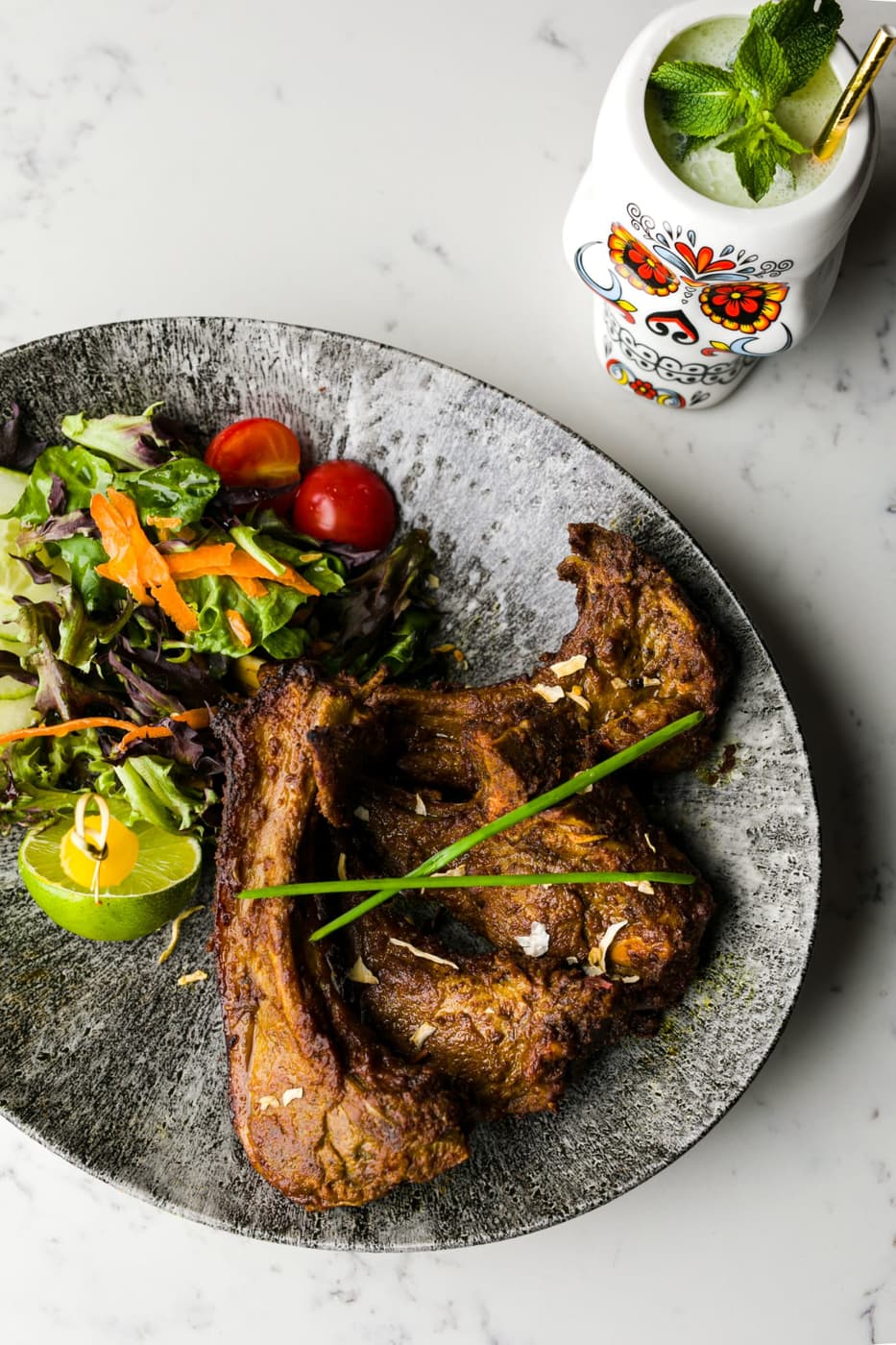 Charcoal lamb chops